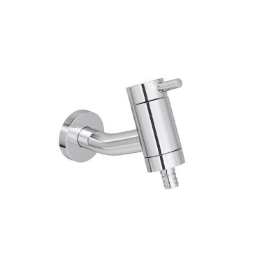 Torneira de Parede para Jardim e Tanque com Adaptador de Mangueira Link Cromado