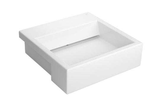 Cuba Semiencaixe Quadrada com Mesa e Vlvula Oculta Branco - L.863.17