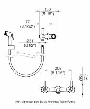 Misturador para Ducha Higinica Futura Cromado