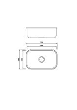 Cuba Simples Extra 56X33,5 CS-2 4 1/2 com Vlvula Inox Escovado