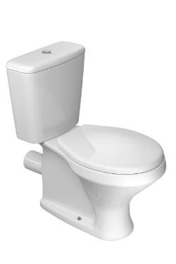 Bacia para Caixa Acoplada Com Sada Horizontal Ravena Branco - P.900.17