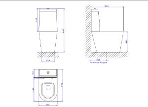 Bacia para Caixa Acoplada Lk bano - P.230.95