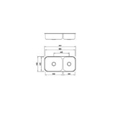 Cuba Dupla Luxo 86X40 CD-50/34 Inox Escovado