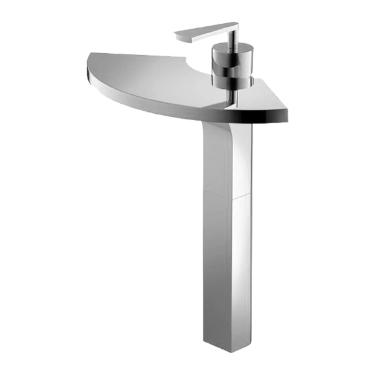 Misturador Monocomando para Lavatrio de Mesa Bica Alta Leque Line Cromado