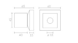 Acabamento para Registro de Presso e Gaveta Base Deca 1/2 e 3/4 Quadro Cromado - RB863.