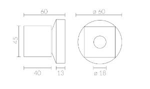 Acabamento para Registro de Presso e Gaveta Base Deca 1/2 e 3/4 Quadro Cromado - RB860C.