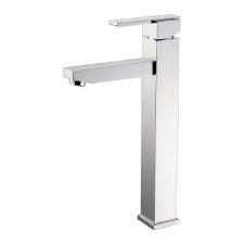 Misturador Monocomando para Lavatrio de Mesa Bica Alta Quadro Cromado