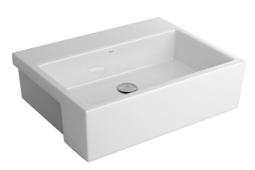Cuba de Semiencaixe Retangular com Mesa Branco - L.843.17