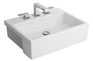 Cuba de Semiencaixe Retangular com Mesa Branco - L.843.17