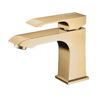 Misturador Monocomando para Lavatrio de Mesa Bica Baixa Fashion Dourado
