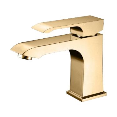 Misturador Monocomando para Lavatrio de Mesa Bica Baixa Fashion Dourado