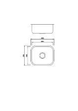 Cuba Simples Extra 40X34 CS-40 3 1/2 com Vlvula Inox Escovado