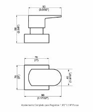 Acabamento para Registro Base Deca 1 1/2 Focus Cromado