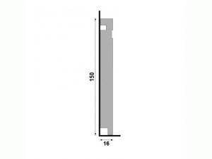 Rodap 480 Preto 15cm