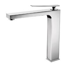 Misturador Monocomando para Lavatrio de Mesa Bica Alta Audi Line Cromado