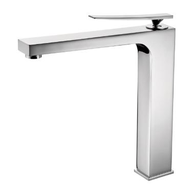 Misturador Monocomando para Lavatrio de Mesa Bica Alta Audi Line Cromado