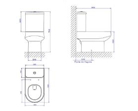 Bacia para Caixa Acoplada Carrara �bano Fosco- P.606.94