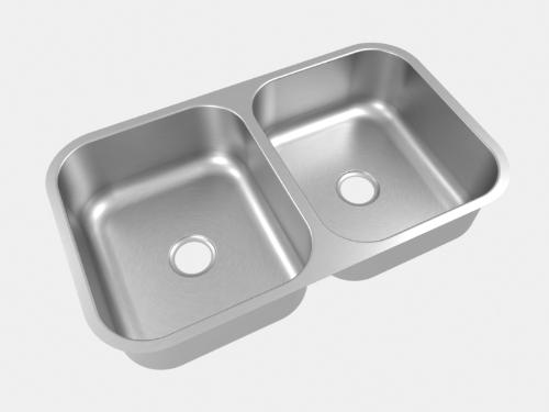 Cuba Dupla 70X40cm CD-34 3 1/2 com Vlvula Inox Escovado