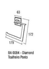 Porta Toalha Diamond Cromado