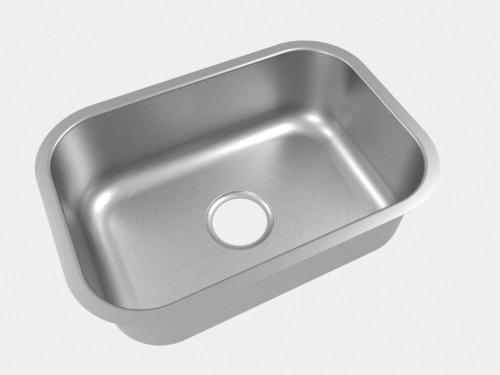 Cuba Simples Extra 46,5X31 CS-1 4 1/2 com Vlvula Inox Escovado