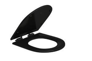 Assento Polister Slow Close Lk/Nuova/Carrara/Level Ebano / Black Noir