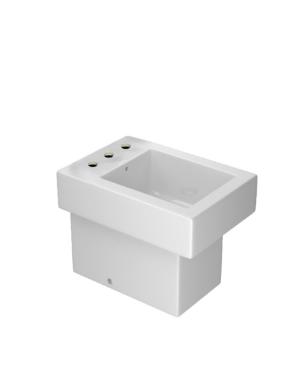 Bid com 3 Furos Quadratta Branco- B.44.17