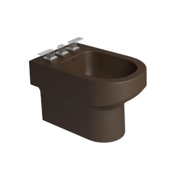 Bid com 3 Furos Carrarra Marrom Fosco - B.60.22