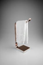 Porta Toalha de Bancada Soho Rose e Branco