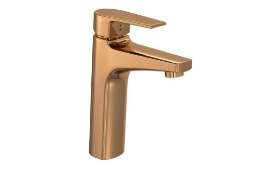 Misturador Monocomando para lavatrio de Mesa Bica mdia Level Red Gold