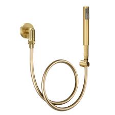 Ducha Manual C30 Com Joelho 90 Ouro Escovado