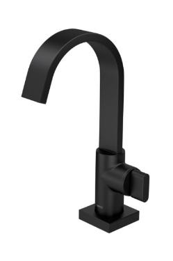 Torneira para Lavatrio de Mesa Bica Alta Polo Black Matte
