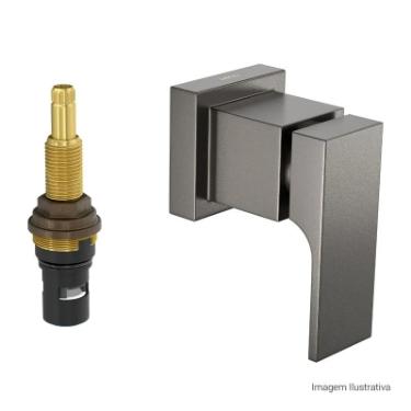 Acabamento para Registro de Presso 1/2 e 3/4 Unic Dark Antracite