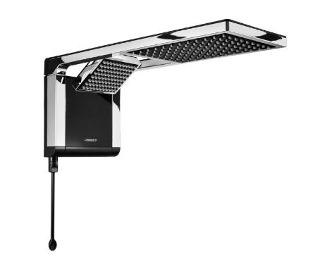 Chuveiro Acqua Duo Ultra Eletrnico Com Ducha 220V 6800W Preto e Cromado
