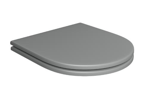 Assento Polister Slow Close Lk/Nuova/Carrara/Level Cinza Fosco / Black Matte