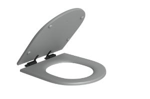 Assento Polister Slow Close Lk/Nuova/Carrara/Level Cinza Fosco / Black Matte