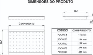 Porta Copos 45cm Inox