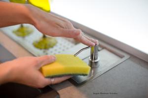 Dispenser para Sab�o Liquido 15cm Inox