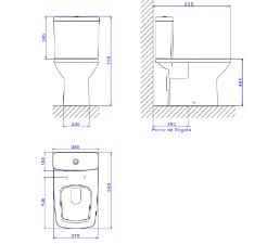Bacia para Caixa Acoplada Clean Branco - P.460.17