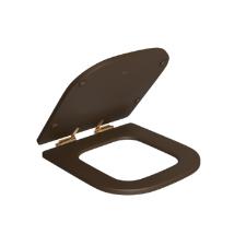 Assento Polister Slow Close Piano Marrom Fosco / Gold Matte