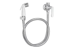 Ducha Higinica com Registro Gatilho Branco Flex Plus Cromado