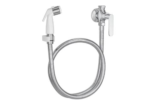 Ducha Higinica com Registro Gatilho Branco Flex Plus Cromado