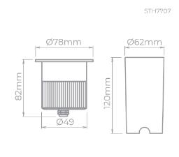 Embutido de Solo Fosco 30 10w 3000k Preto