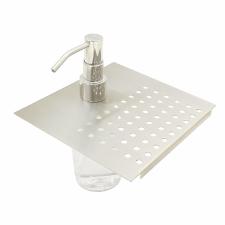 Dispenser para Sabo Liquido e Apoio de Esponja 15cm Inox