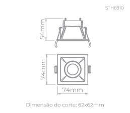 Embutido Direcionvel Square Mr 11 Branco
