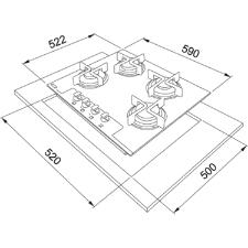 Cooktop a Gs Glass Franke 60G 59x52 c/ 4 Queimadores