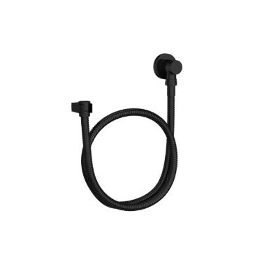 Kit Flexvel Redondo com Suporte para Ducha Manual Black Noir