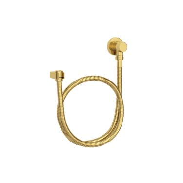 Kit Flexvel Redondo com Suporte para Ducha Manual Gold