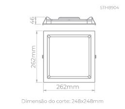 Painel de Embutir Deep 24w 5700k Branco