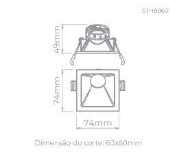 Embutido Angular Square Mr 11 25 15w Branco