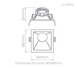 Embutido Angular Square Mr 16 25 15w Branco